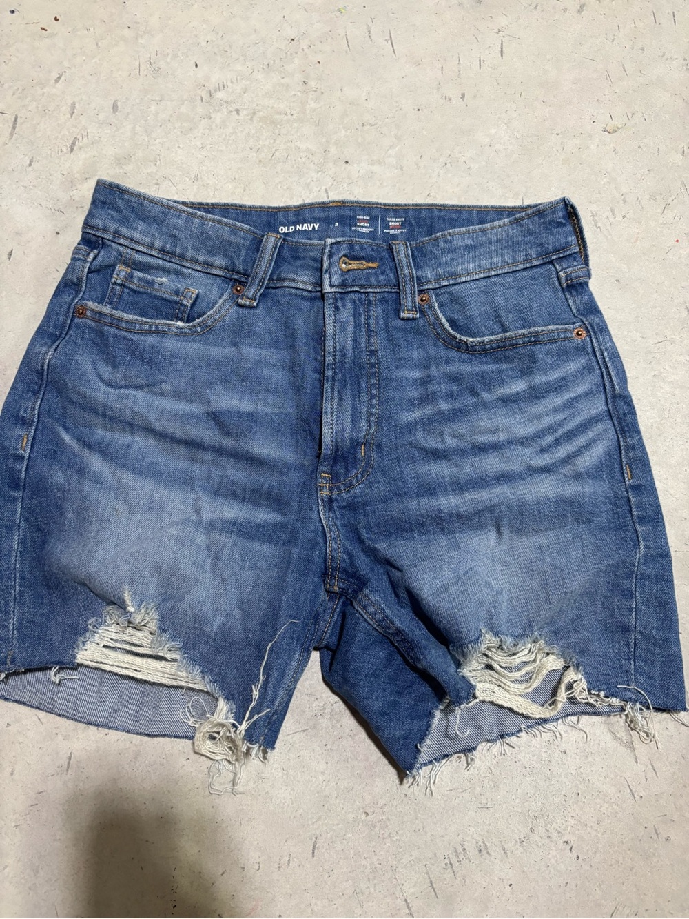 Old Navy Light Blue High-Rise Denim Shorts